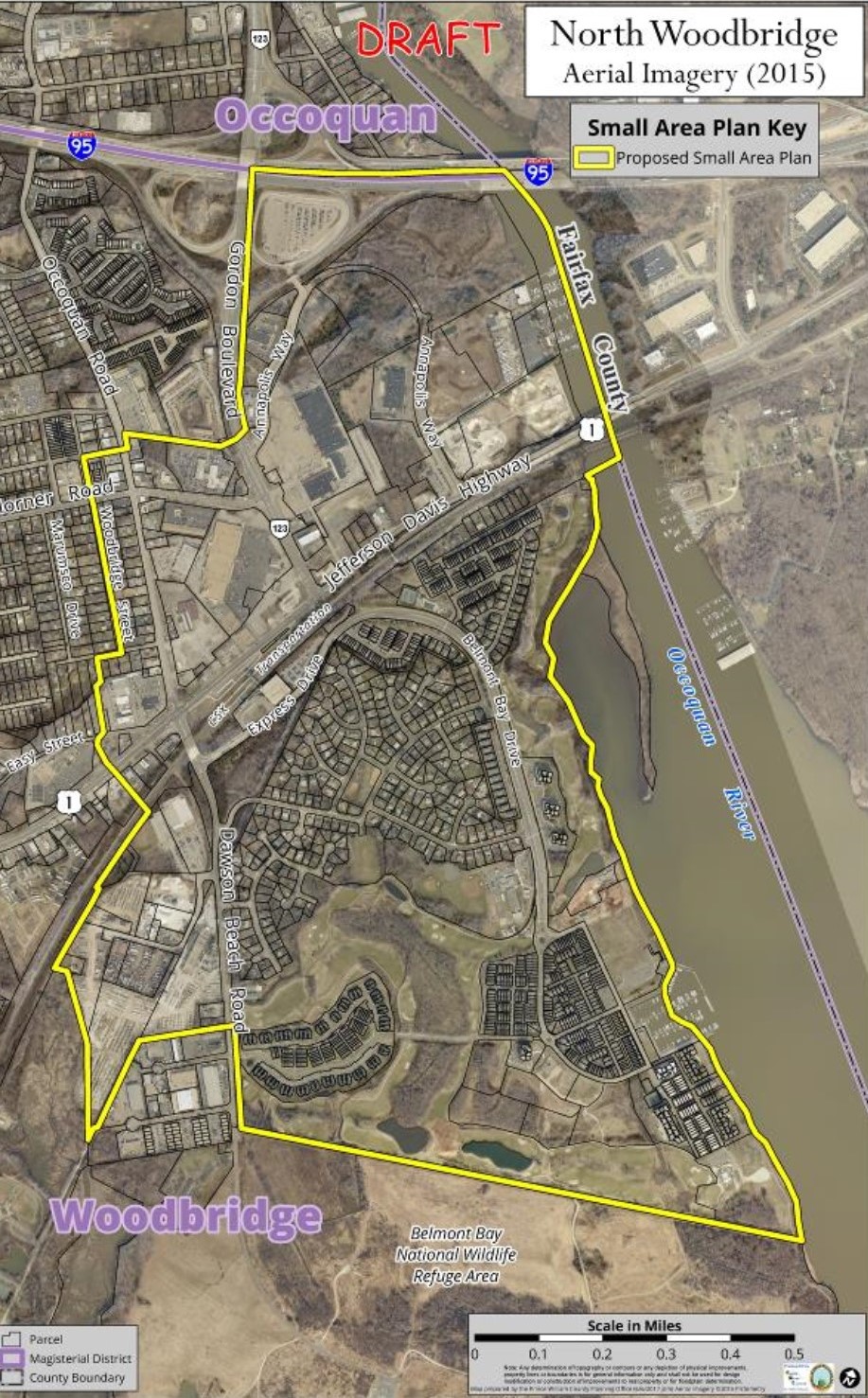 Aerial Map of North Woodbridge Small Area Plan